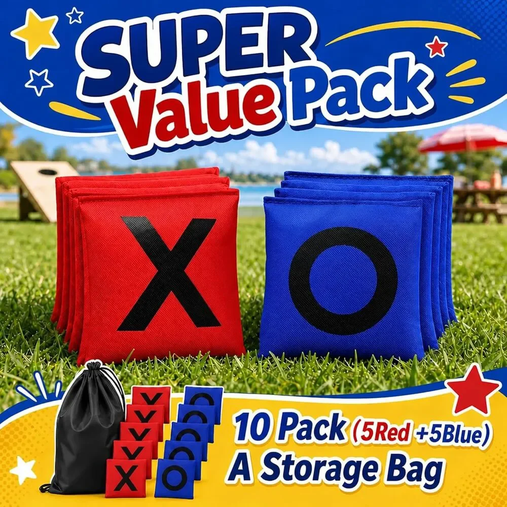 Bean Bags for Cornhole Toss Tic Tac Toe Games Backyard Carnival Field Day Party